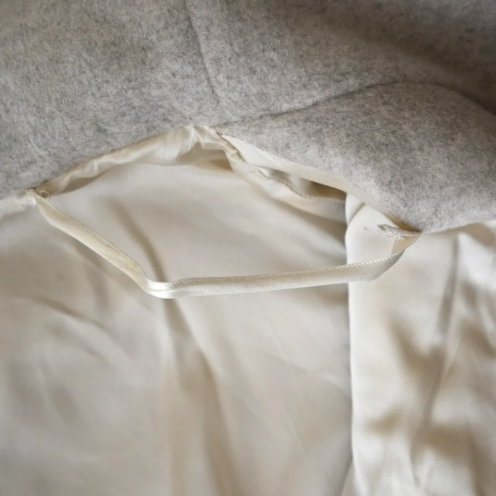 Alexander McQueen Oatmeal Cashmere Open Coat Size 44 / Approx. Medium
